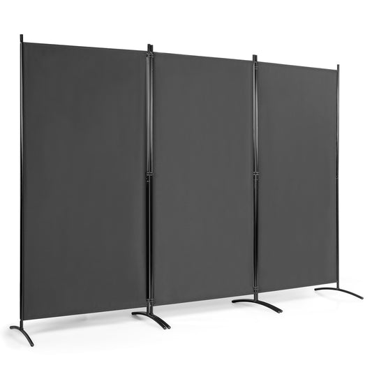 Coast 3 panneaux de protection en tissu pliable divisible 260 x 183 cm gris