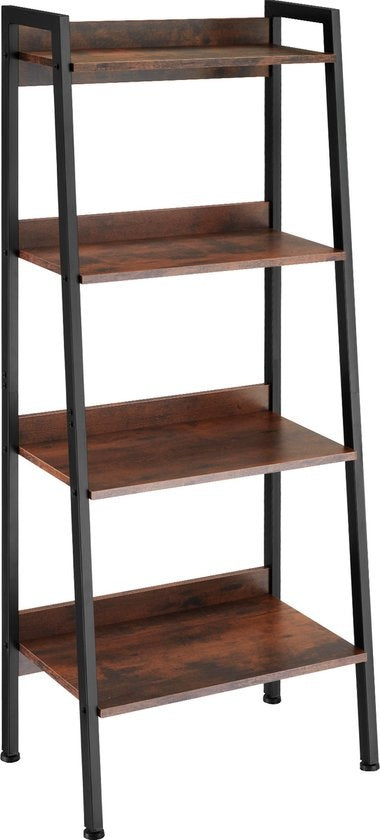 tectake - Etagère murale, échelle, bibliothèque - Chatham industrial dark brown - 404702