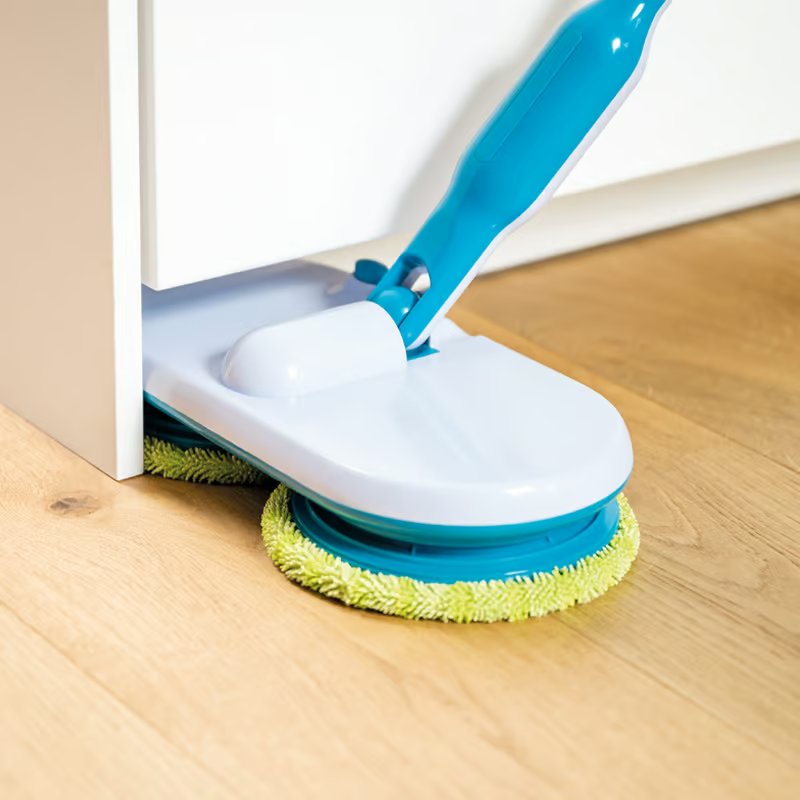 Balai à franges sans fil Hurricane - Convient à tous les types de sols - Livré avec des patins de nettoyage lavables offerts