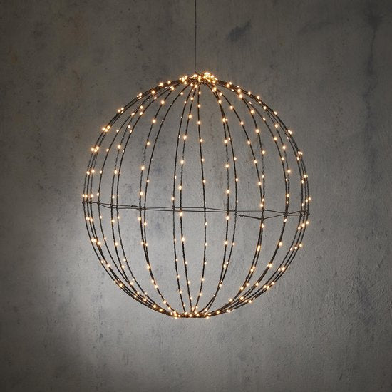 Luca Lighting Christmas Lights Ball with Warm White LED Lights - Ø50 cm - Noir
