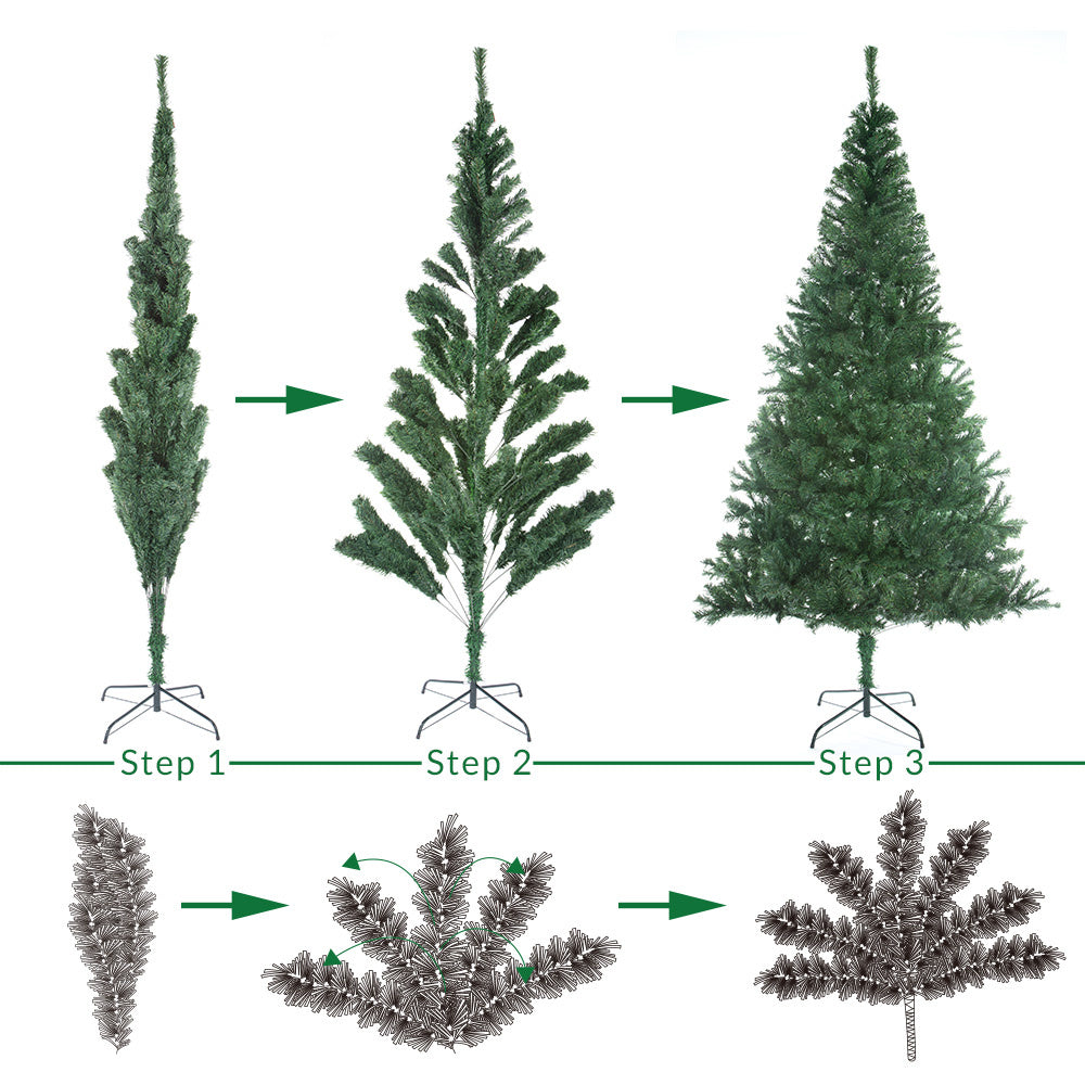 Casaria Artificial Christmas Tree - Arbre de Noël - 180cm avec lumières de Noël