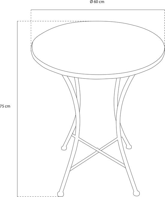 Table de bistrot AXI Amélie - Earth Brown – Table de jardin en métal – Ronde – 60 x 60 x 75 cm - Effet mosaïque – Incrustée de carreaux en céramique – Pour le jardin, la terrasse et le balcon