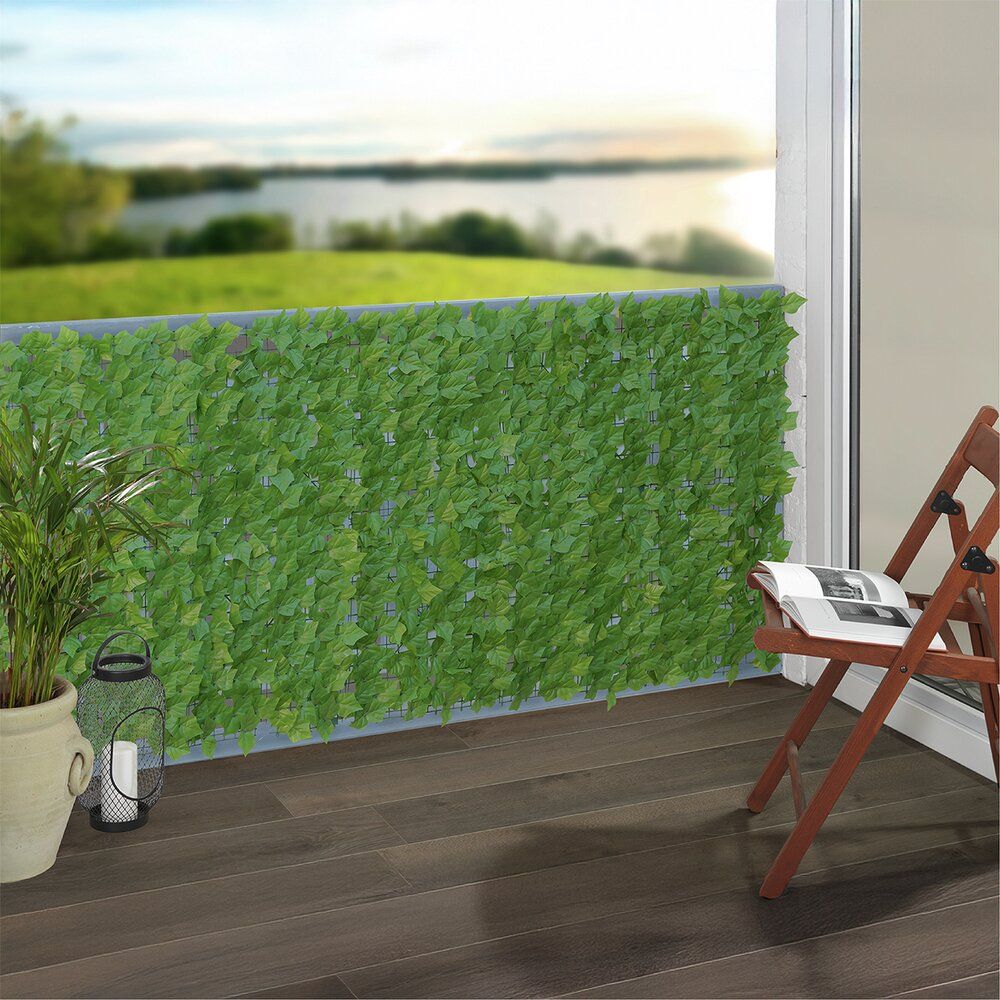 WENKO Ivy Brise-vue vert - 3 x 1 m - Plastique
