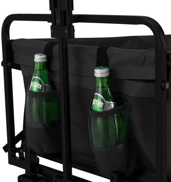 Chariot / Charrette à bras / Chariot de transport - Pliable - Max. 100kg - Noir