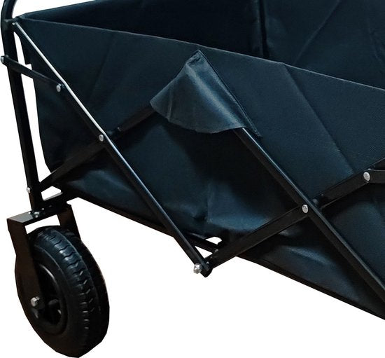 Chariot de jardin à pneus gonflables - Pliable - Noir 100 kg