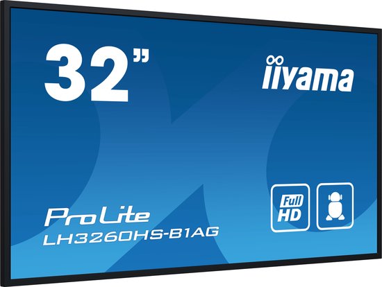 Iiyama ProLite LH3260HS-B1AG - Écran d'affichage dynamique - 32 pouces - ELED VA - 1920 x 1080 - 8 ms - 500 cd/m² - 4000:1 - Wi-Fi - noir