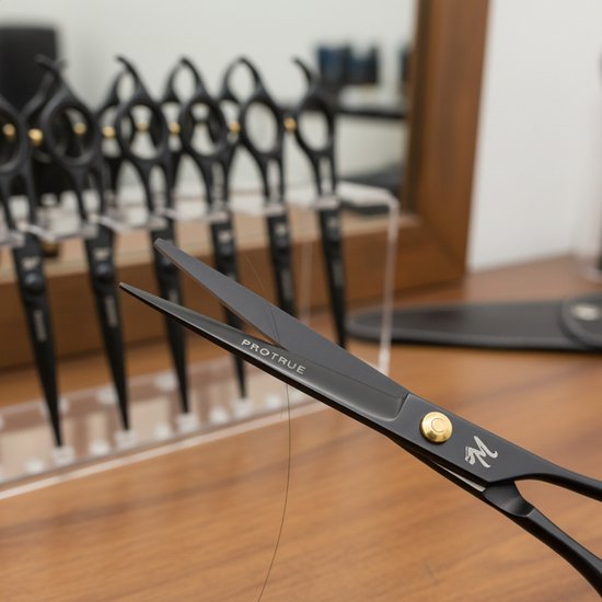 Ciseaux de coiffure ProTrue avec étui en cuir - Kit de coiffure - Ciseaux de coiffure pour droitiers