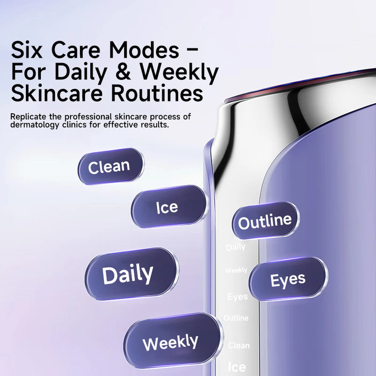 Appareil de soins du visage Haier M1 Superconducting Tower HYU1-M1MAX – EMS et thermothérapie – Violet