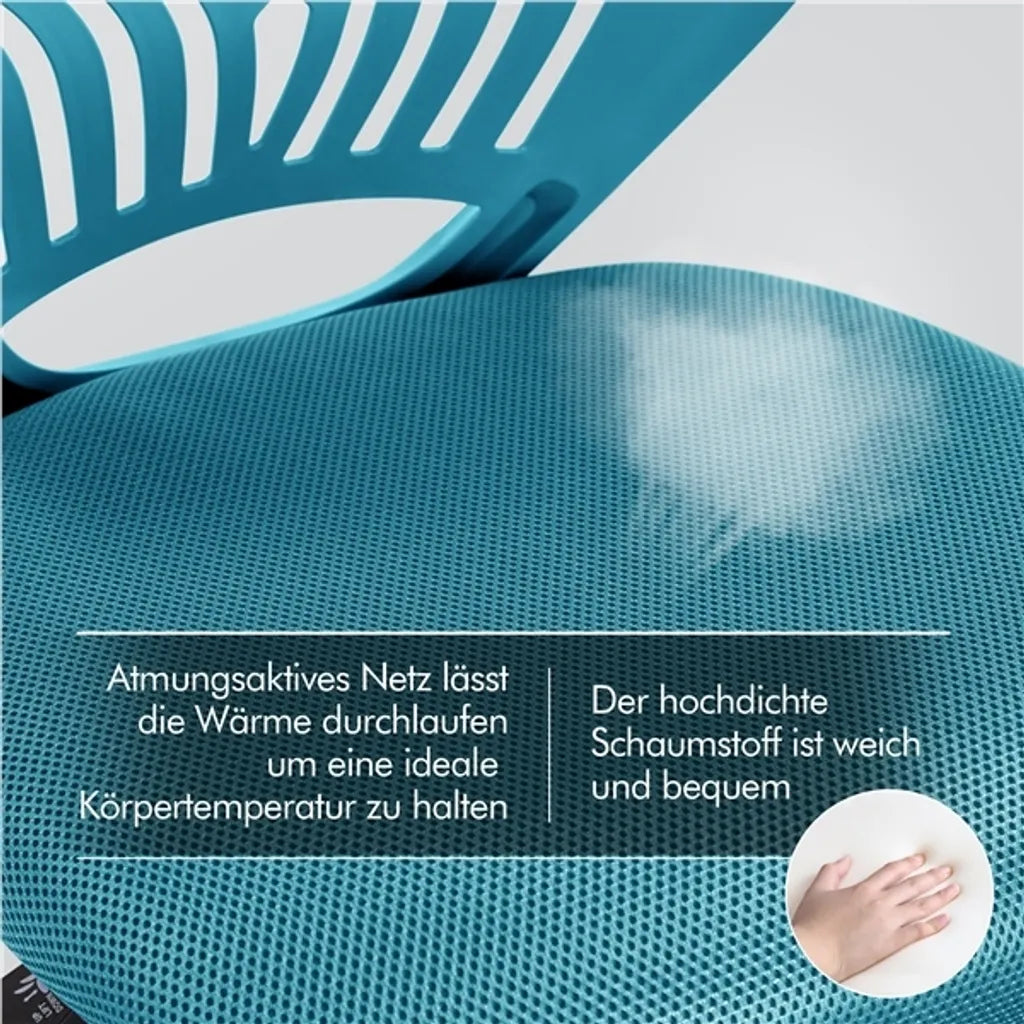 Yaheetech : chaise pivotante sans accoudoirs, turquoise
