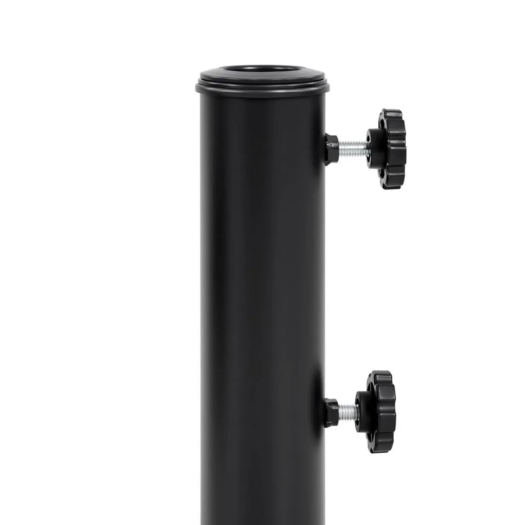Pied de parasol Yaheetech 25 kg, Ø 50,5 cm - Noir - Pied de parasol mobile avec roulettes et design rétro