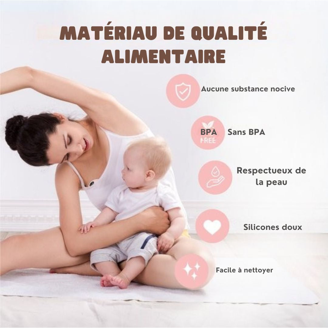 Tire-lait mains libres électrique sans fil - Vulpes Goods® BabyCare - Portable - 2 pièces - version MAX - rose