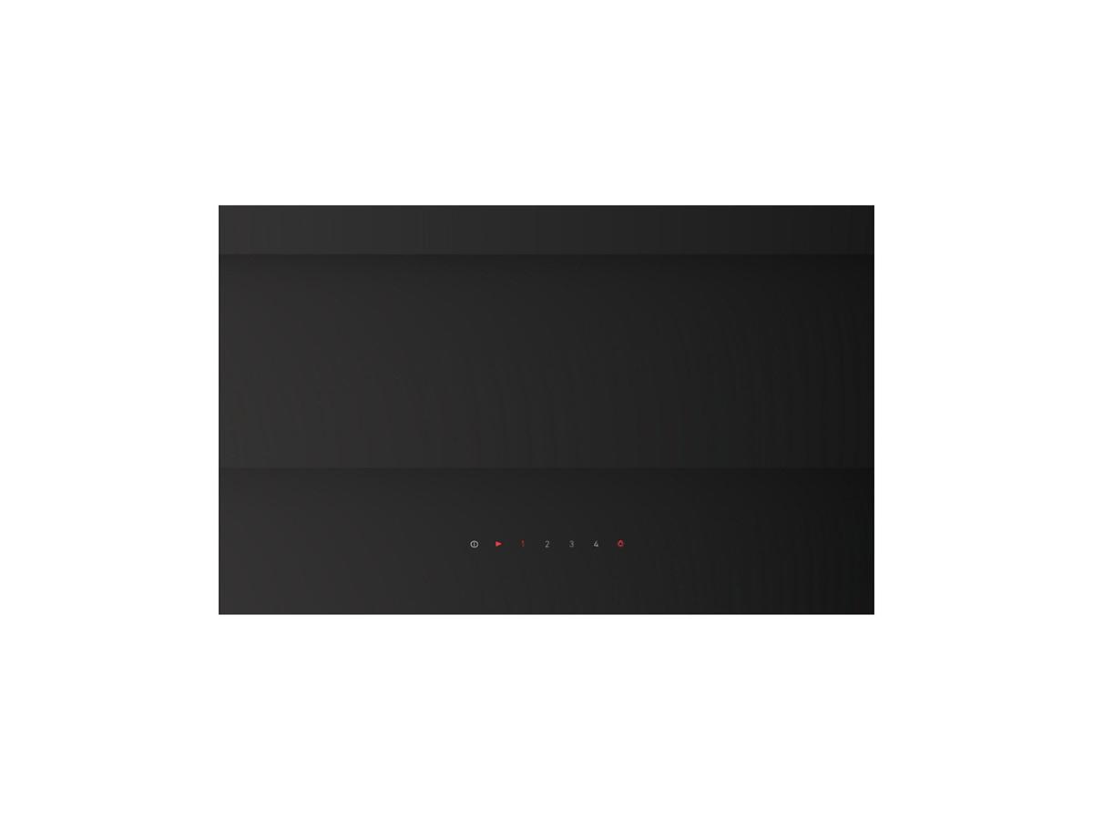Hotte aspirante inclinée Wiggo - Modèle Triple Glas ECO - 90 cm - Noir