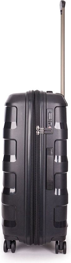 Stratic Straw+ - valise moyenne - 66x45x28 cm - 3.7 kg - 65-74 L - spinner - noir