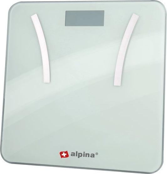 alpina Smart Home - Pèse-personne intelligent - avec analyse corporelle - incluant le poids, le pourcentage de graisse et la masse musculaire - avec application - jusqu'à 8 utilisateurs
