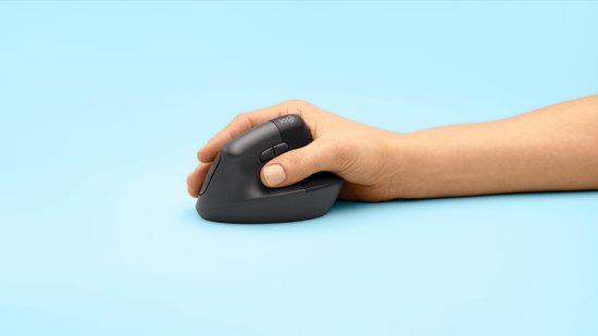 Logitech Lift - Souris ergonomique verticale - Pour droitiers - Gris foncé