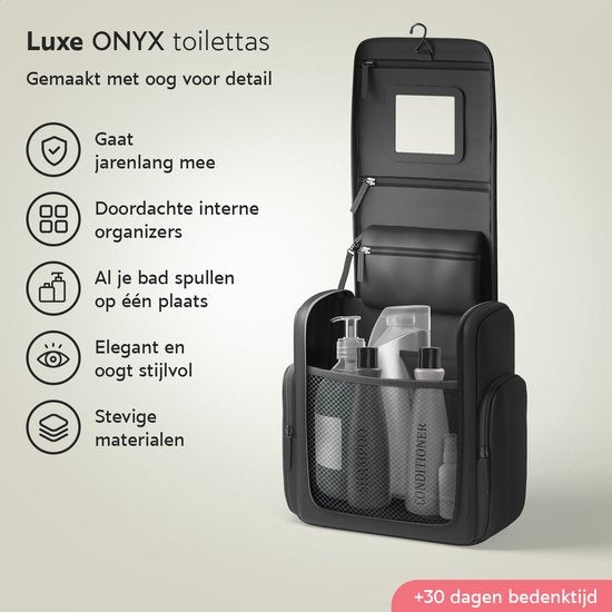 ONYX® Trousse de toilette Noir L