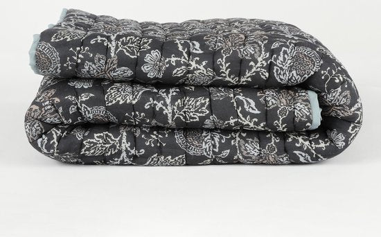 Plaid - Mica Décorations - Couverture - L150 x B130 cm - Noir