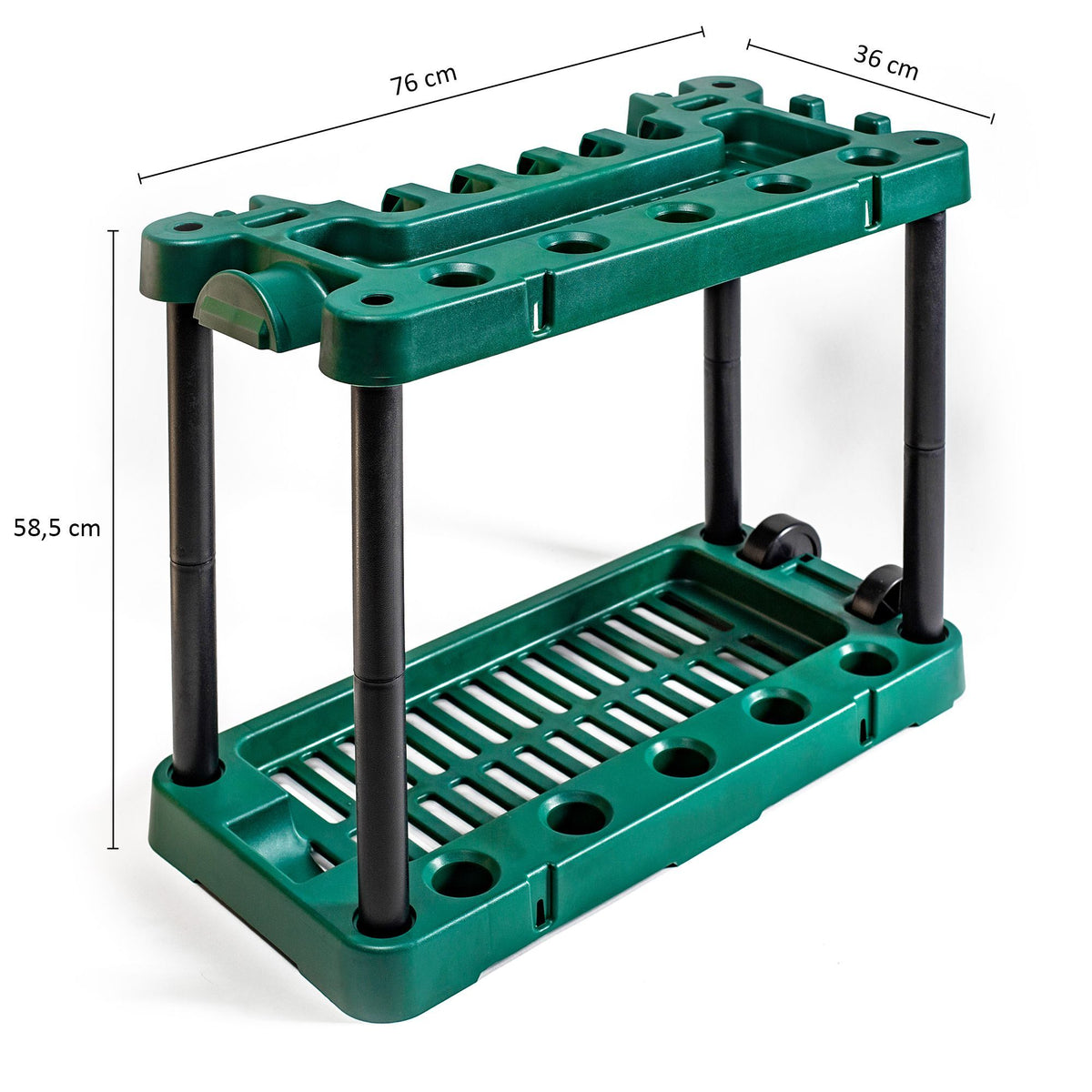 Porte-outils UPP à roulettes - Jusqu'à 10 outils - 36 x 76 x 58,5 cm - Vert