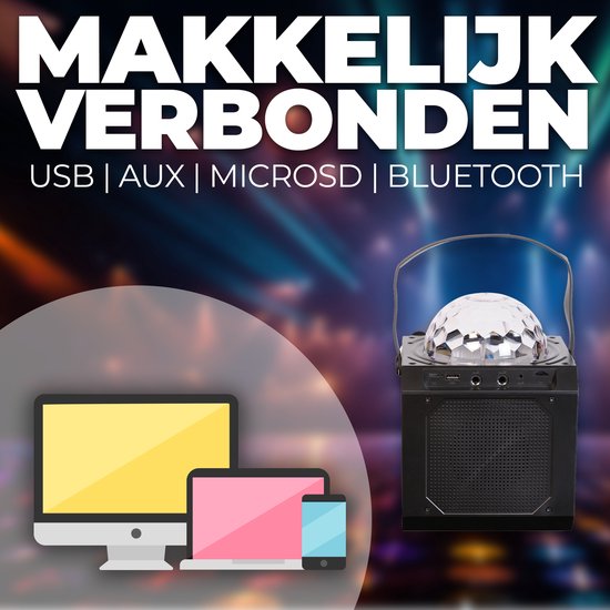 Denver Karaoke Set Children & Adults - Disco Lights - Bluetooth - Incl. Microphone - Speaker Party Box - Party Box - BTM618