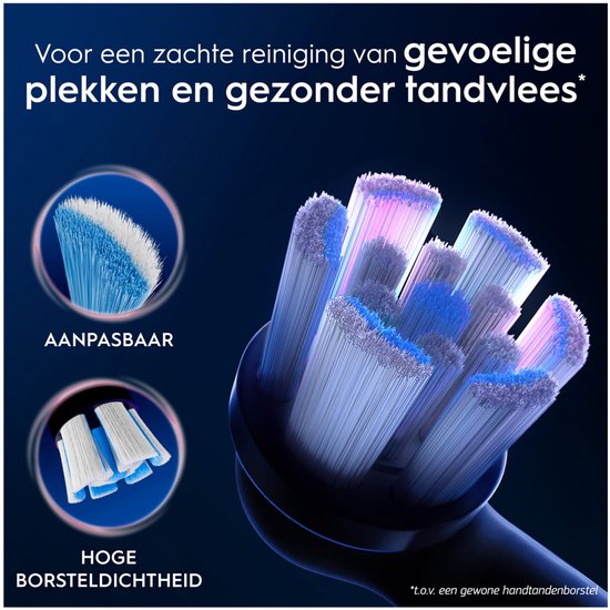 Brossettes Oral-B iO Series Gentle Care - Noires - Pour gencives sensibles - 8 pièces