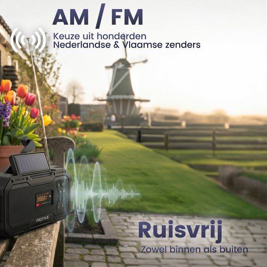 Radio d'urgence à énergie solaire et à remontage manuel - Radio d'urgence FM/AM - Batterie externe solaire de 5 000 mAh - Enceinte de chantier - Radio de salle de bain - Kit d'urgence
