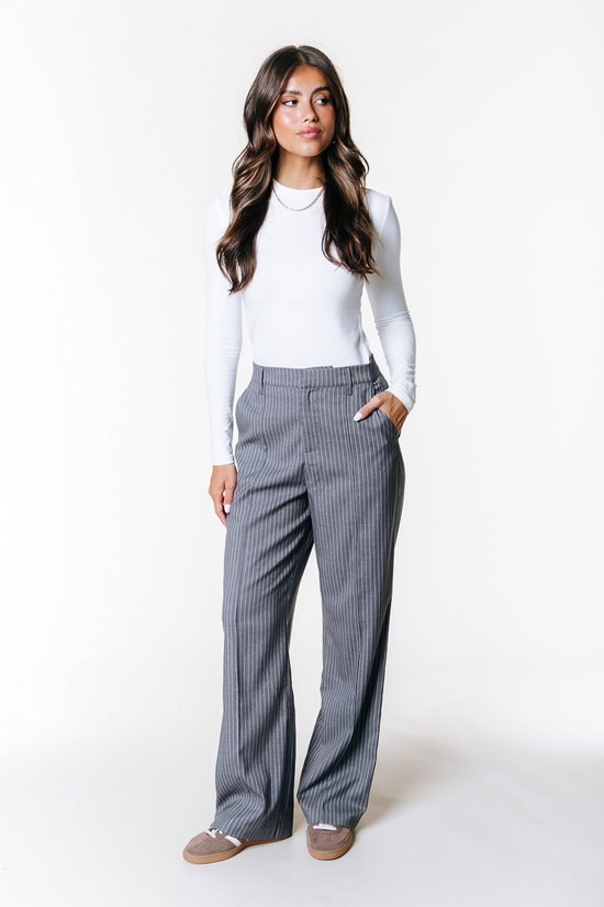 Colourful Rebel - Pantalon droit à rayures Rus Taille élastique - Ladies - Trousers