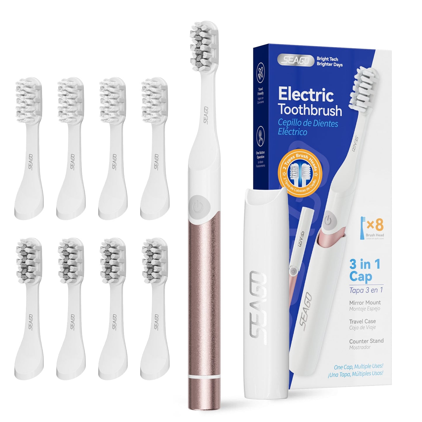 Brosse à dents sonique Seago SG-2102 - Or rose