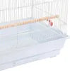 Yaheetech Cage à oiseaux - 46x35x104,5 cm - Ouverture du toit - Blanc Bleu clair