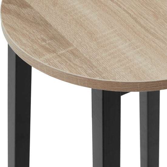 tectake - Lot de 2 tabourets de bar "Corby" - industriel - brun clair - 404333
