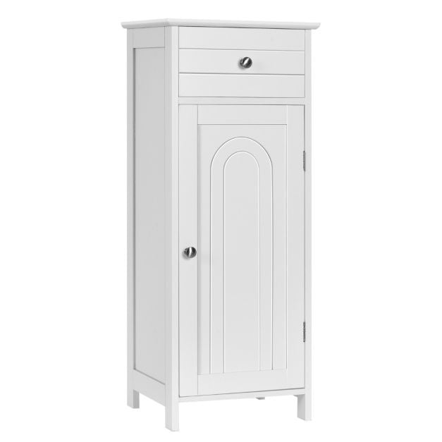 Meuble de salle de bain Coast - 3 étagères et 1 tiroir - MDF - 35 x 30 x 87 cm - Blanc