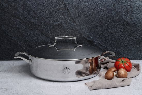 Casserole Saveur Voyage - Ø30 cm - Acier inoxydable Tri-Ply - Sans PFAS - Induction - Au four