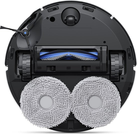ECOVACS - DEEBOT T50 Omni blanc Gen 2 EU - Robot aspirateur et laveur de sol - Puissance d'aspiration de 21 000 Pa - Robot aspirateur autonettoyant avec système de lavage à l'eau chaude - Station de vidage automatique - Adapté aux poils d'animaux