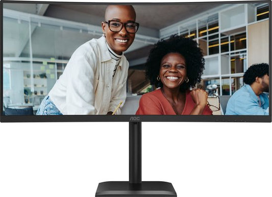 AOC CU34E4C - Écran professionnel incurvé ultra-large - USB-C 90 W - Garantie 5 ans - 34 pouces