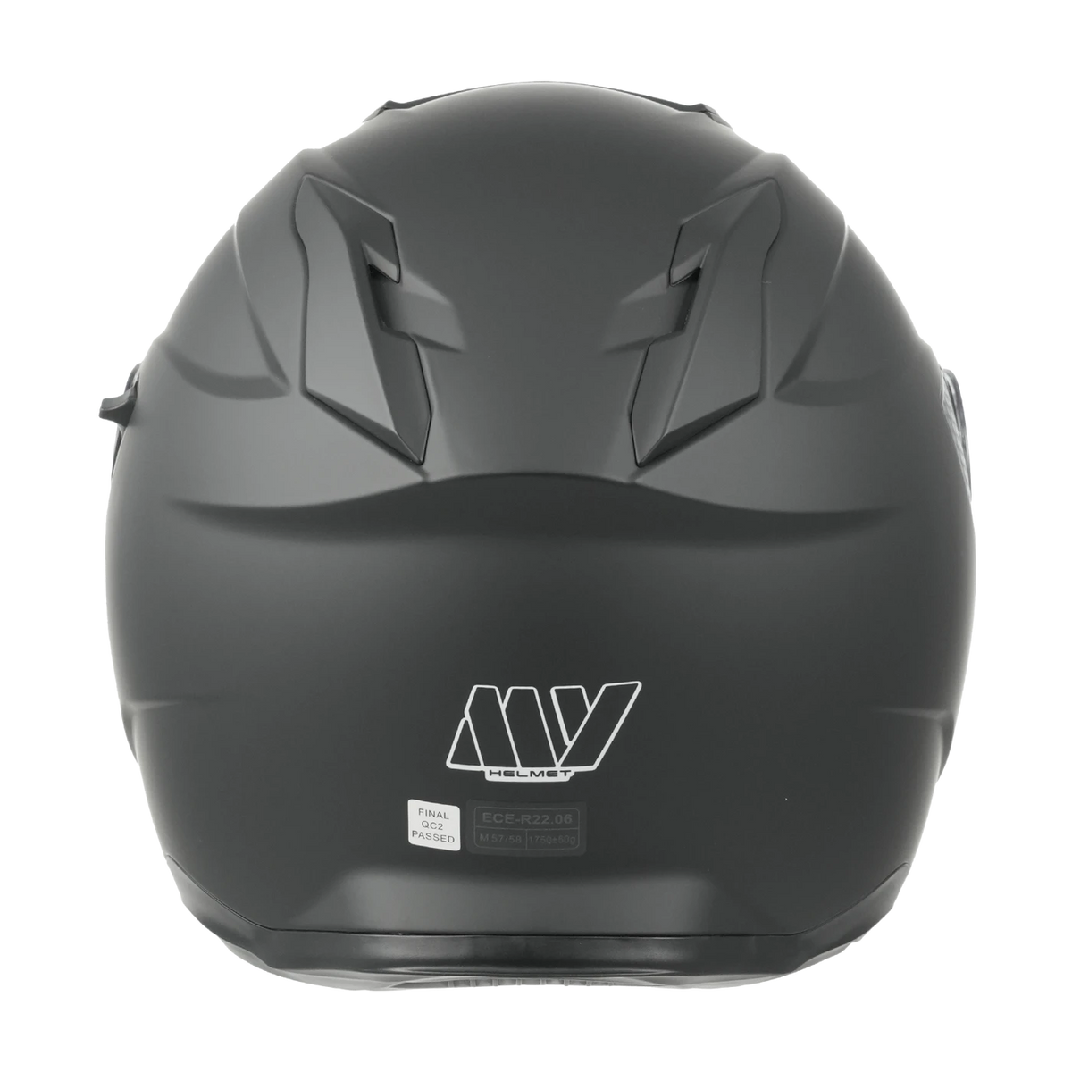 Casque moto à visière relevable MY Flip-Up – Certifié ECE 22.06 – Taille M – Noir mat et argent – ABS