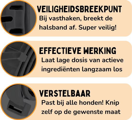 Cee Cee Flea Band Dog Efficace contre les puces et les tiques - Remède contre les puces - Meilleur que les gouttes anti-puces - Noir - Peigne anti-puces et livre inclus