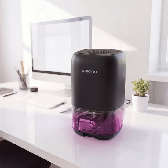 Déshumidificateur Auronic 450 ml/jour - 1 L - 40 W - 10-20 m² - LED - Noir