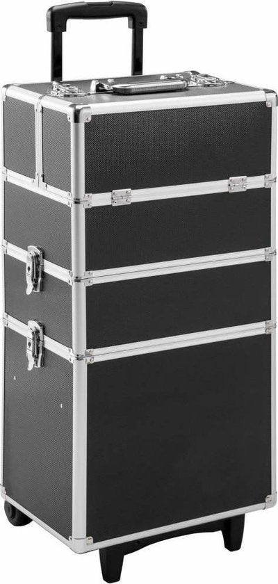 Tectake Cosmetic Case with 3 Shelves - Black - Trousse de maquillage