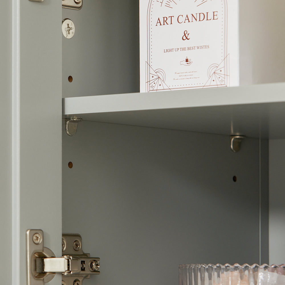 SoBuy® BZR69-HG Meuble bas pour évier - Etagère et 2 portes - 60x30x60 cm - Gris