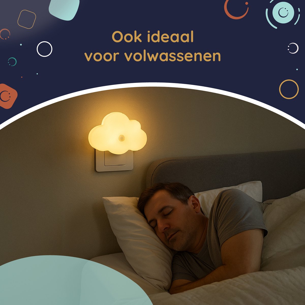Numsy Lumo Baby Room Nightlight - Détecteur de mouvement - 4 modes de luminosité