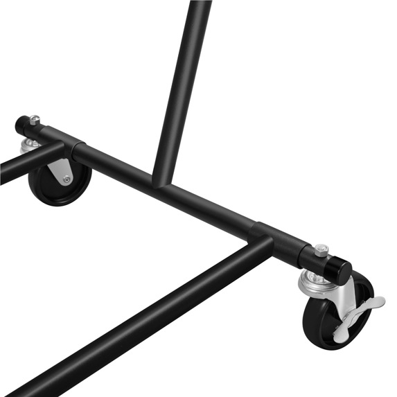 Porte-vêtements Yaheetech - Réglable de 129,5 à 189 cm - Sur roulettes - 90 kg - Noir