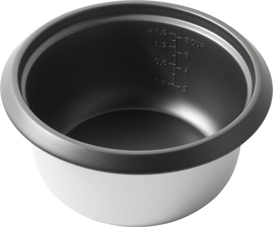 Tomado TRC1501B - Cuiseur à riz - Capacité 1,5 litre - Panier vapeur - Fonction maintien au chaud - Sans PFAS - Noir