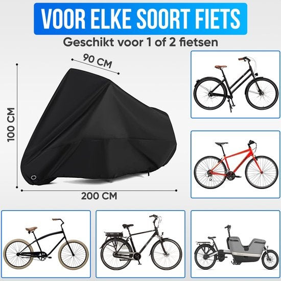 Strex Bicycle Cover Universal for all Bikes - Waterproof Ultra Strong Oxford - Bicycle Cover for 1/2 Bikes - Incl. Storage Bag