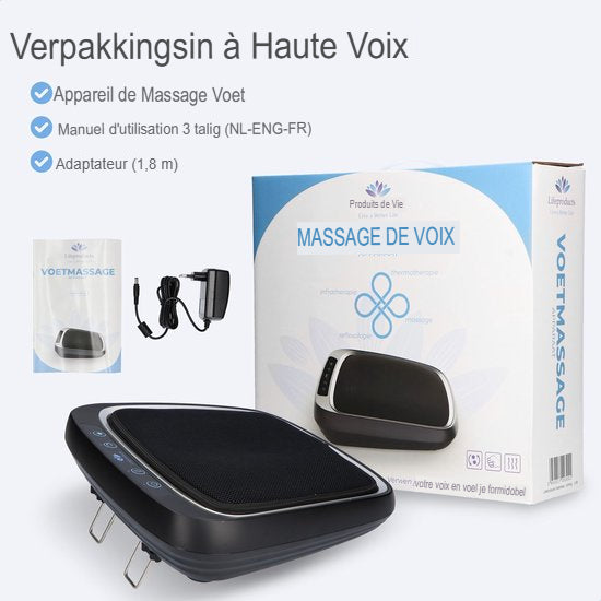 Appareil de massage des pieds Shiatsu Lifeproducts, Noir