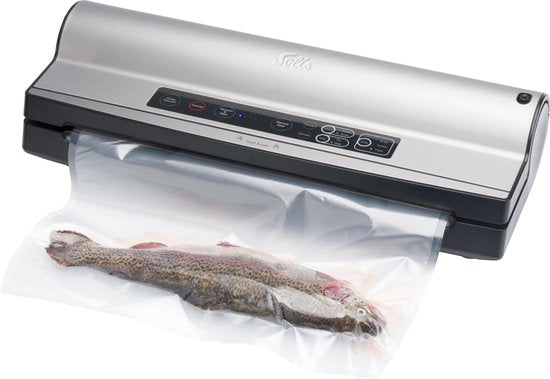 Solis Vac Prestige Maxi 5706 - Machine à emballer sous vide avec sacs sous vide et papier d'aluminium - Machine à emballer sous vide avec fonction Marinator et tuyau d'arrosage - Extra Large