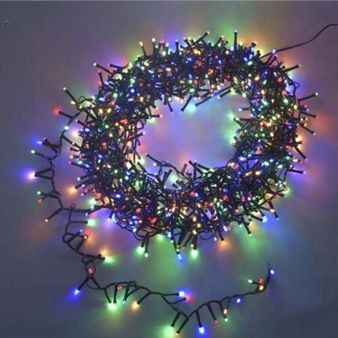Ceruzo Lumières de Noël colorées - Micro Cluster - 1000 LEDs - 20 mètres - 8 fonctions lumineuses + mémoire - multicolore