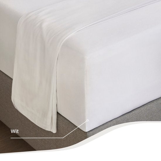 Home by TEMPUR - Sur-matelas - 180 x 200 x 9 cm - blanc et fibres de bambou - soyeux et sans repassage - résistant au séchage et régulation naturelle de la température