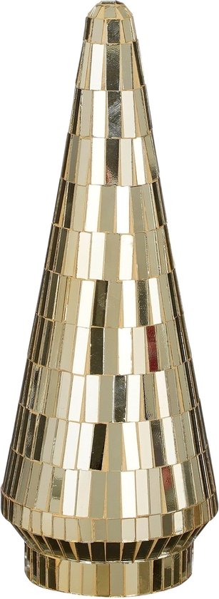 Maison des Saisons Décoration sapin de Noël - H33 x Ø13 cm - Verre - Or