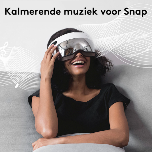 Appareil de massage électrique pour la tête Breo iDream5s - Blanc - Massage des yeux et de la nuque avec fonction chauffante
