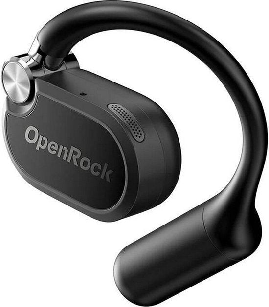 OpenRock - X Black - Casque sans fil à oreilles ouvertes - Écouteurs - Bluetooth - Grande autonomie - Réduction du bruit - sans fil - Technologie TubeBass™