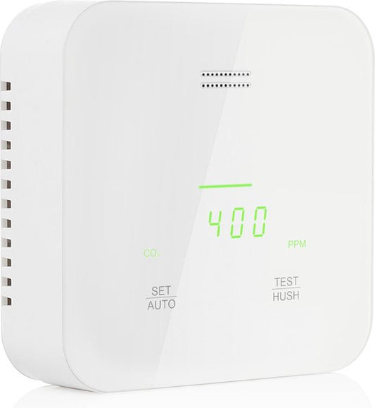 Smartwares FGA-13900 - Détecteur de qualité de l'air (dioxyde de carbone) - Alarme CO₂ - 85 dB - 3 capteurs - Alerte vocale